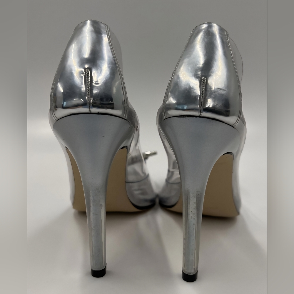 Good American Silver Heels with Crystal Accents - Picture 4 of 5